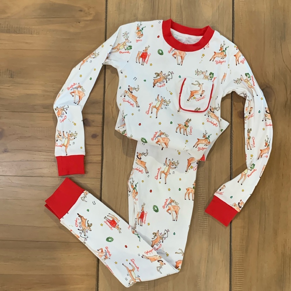 Nola Tawk: Oh Deer, Christmas is Here! Kids Pajama Set